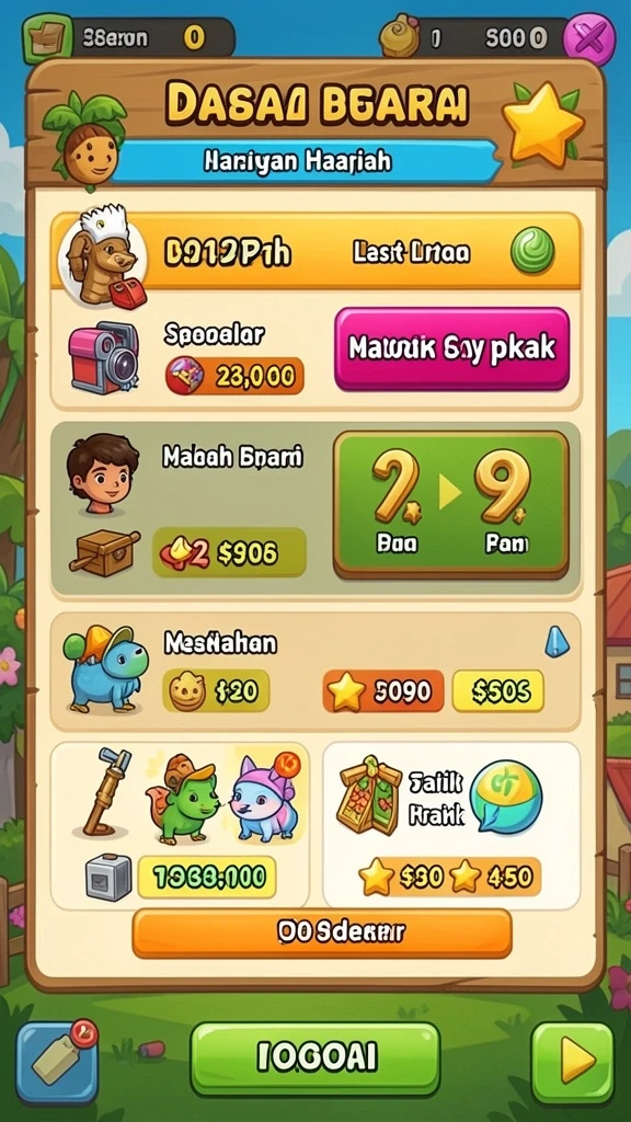 dy777 - Salah satu karakter unik yang dapat Anda pilih.