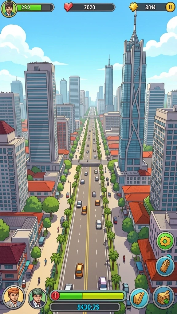 menara4d - Contoh level yang menantang dengan banyak rintangan.